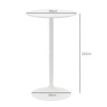 Bar Table, Standing Table, Round Kitchen Table Ø60 Cm For Living Room, Dining Room, Steel, White, Height Adjustable | .De - 白色 - 查看 2