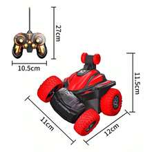 360° Stunt RC Car, Super Off-Road Radio Controlled Car With Flashing LED Lights - Multidirectional Driving - 360 Degree Vertical Rotation - Suitable For Children Over 3 Years Old - Speed And Fun - 紅色 - 查看 3