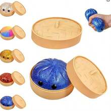 5.5cm Mini Sparkling Dumplings Glitter Dumpling Squishy - Random Glitter Dumpling Box, 10 Colors Dumplings Squishy Toy, Stress Relief Tools For Teenagers And Adults More Surprises (Random-1PCS) - 多色 2 - 查看 14
