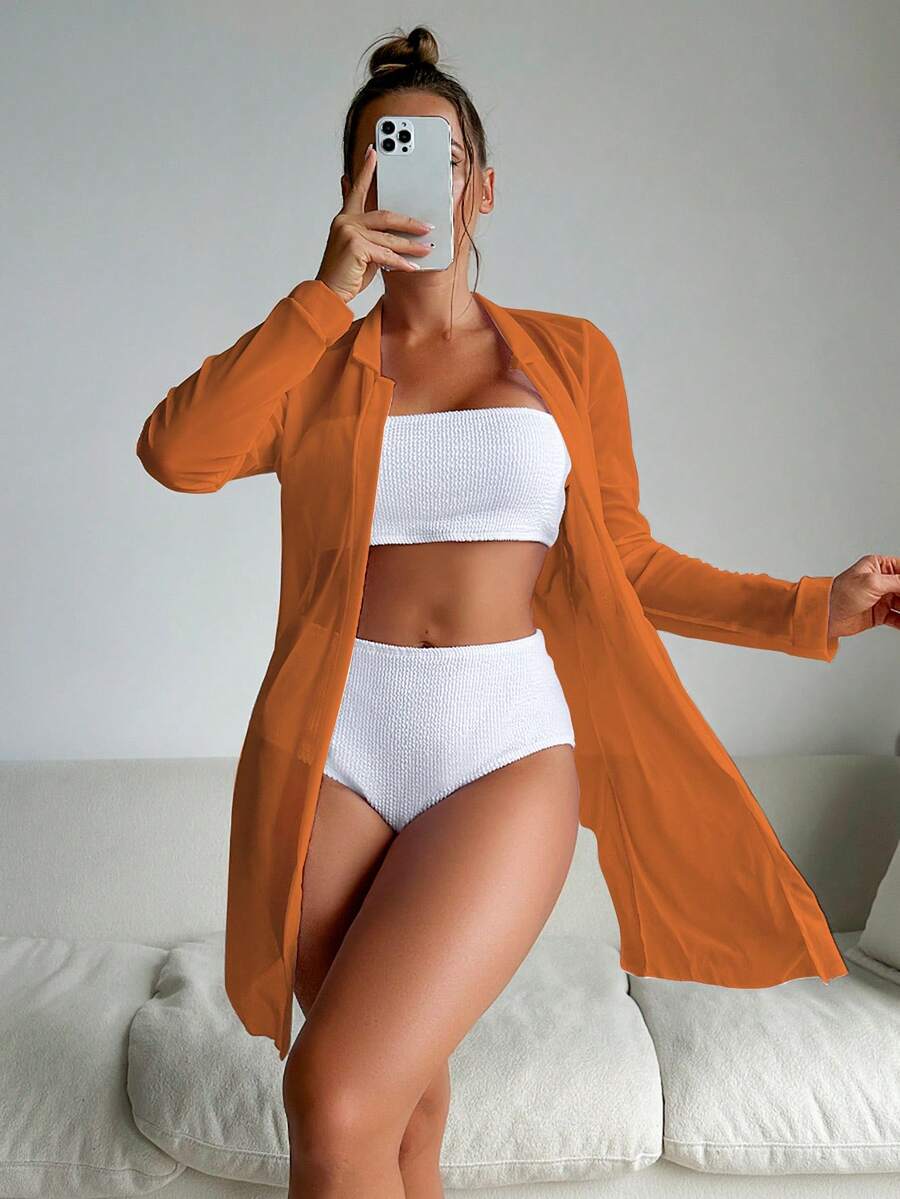 Nuevo bikini de tres piezas para mujer, de tela especial, sexy y multicolor. - Patrón cuatro - Ver 1