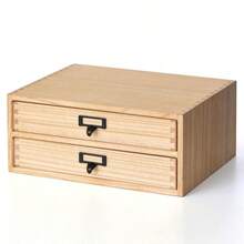 Desktop Drawer Storage Cabinet, File Storage Cabinet With Drawers, Suitable For Office Study, Printer Area, And Desktop Organizer For Handmade Items - 自然的 - 查看 3