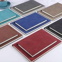 Cuaderno de papel pergamino de alta calidad A4, con marcador, cubierta de cuero suave y papel grueso, resistente a la deformación. Este cuaderno de cuero sintético es adecuado para el estudio y el uso diario, útiles escolares - A4 - Ver 2