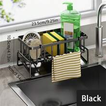 1 Set Dish Drying Rack (Black/White Optional) - With Cutlery Holder And Draining Board, Space-Saving Design, Suitable For Cabinet Connections, Easy To Clean, Ideal For Home Kitchens (Small Space Users), Essential Kitchen Storage Accessory, Countertop Dish Organizer | Kitchen Dish Drying Rack - Multicolor - View 10