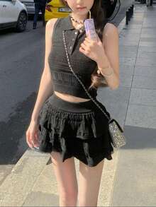 Women Sweater Co-Ords - Black - View 4