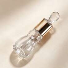 6ml/12ml Travel Size Clear Glass Dropper Bottle, Gold Cap Refillable Leakproof Empty Essential Oil Perfume Serum Bottle, Portable Cosmetic Container With Free Funnel For DIY Skincare Sample Storage - Multicolor - View 3