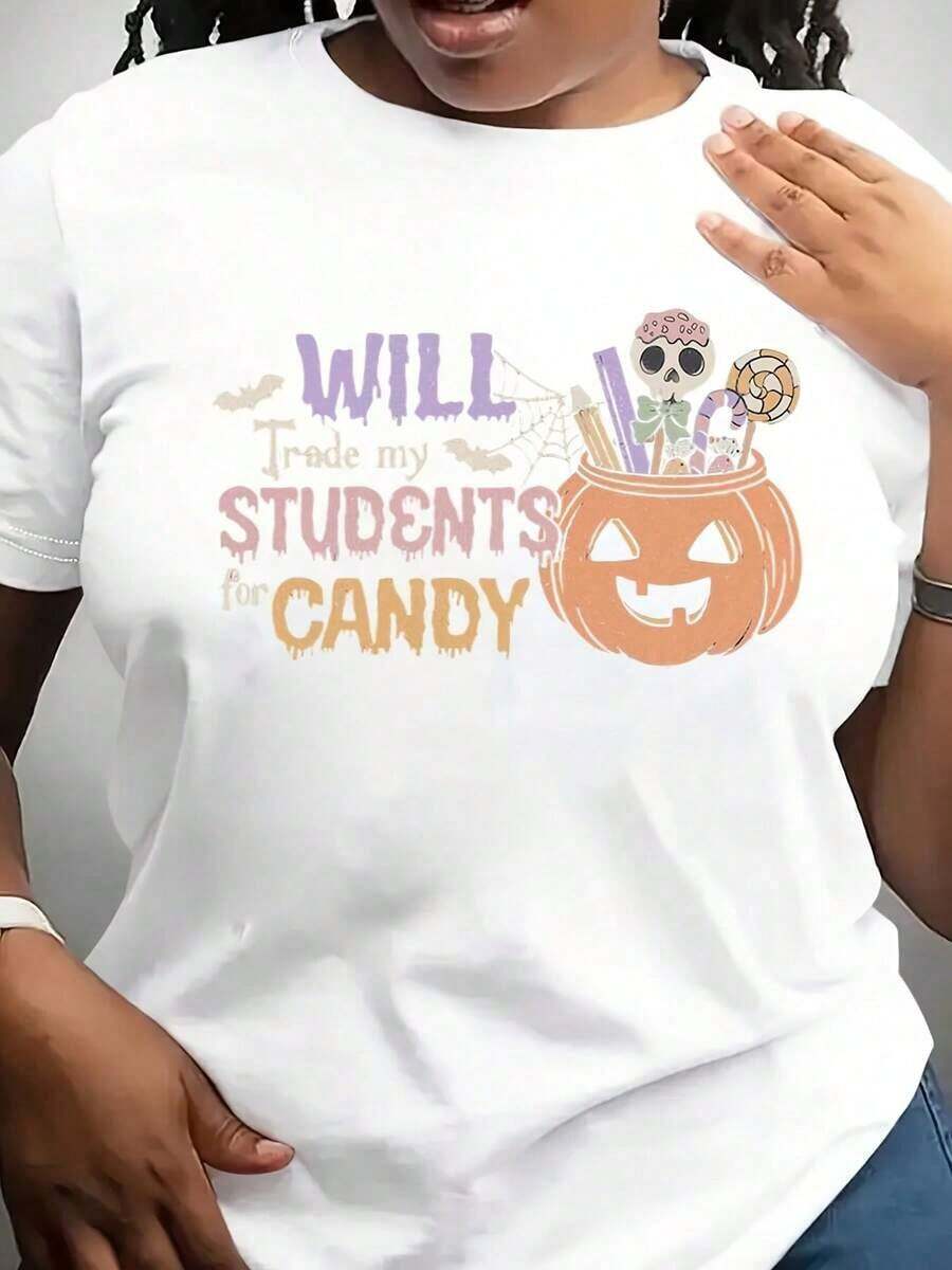 Camiseta de Halloween para Maestro Minimalista Moderno, Maestro de Halloween, Más Libros, Camiseta de Maestro Fantasma Espeluznante, Camiseta para Equipos de Maestros, Fiesta de Halloween, Estilo Vintage Casual para el Día a Día - Blanco - Ver 1