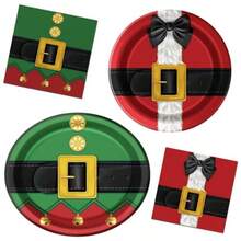 Festive Party Tableware - Red and Green - View 9