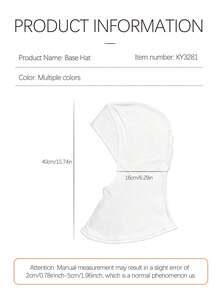 1pc Multicolor Modal Neck Gaiter, Breathable Elastic Balaclava Headwear Scarf - Multicolor - View 3