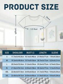 1 pieza de Playera de manga corta 100% algodón, cuello redondo casual con estampado, Dios está con ella, no caerá, manga corta transpirable para uso diario - Negro - Ver 8