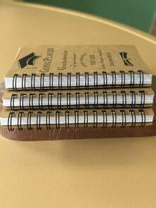 1/3/5 套装毕业礼物/派对礼品，活页设计，加厚装订，包含 1/3/5 本励志笔记本/日记本和 1/3/5 支圆珠笔。适合作为毕业礼物、大学生/学生/教师礼物以及节日礼物。 - 棕色活頁款 - 查看 5