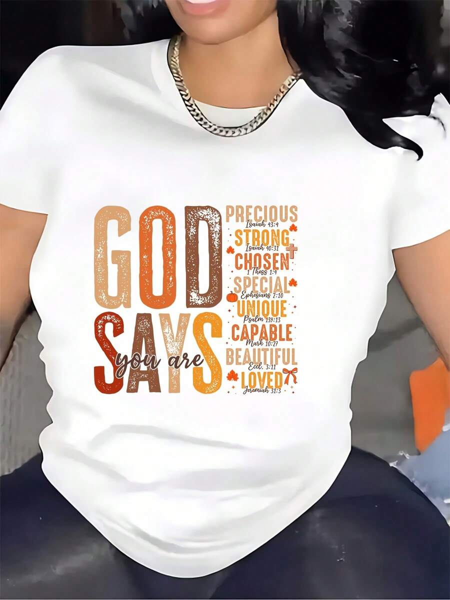 Camiseta "Bajo el Radar, Dios Dice Que Eres Precioso y Elegido" de 180G - Regalo Único y Hermoso para Reuniones Familiares de Pascua y Eventos de Iglesia - Camiseta Unisex de Algodón, Manga Corta, Cuello Redondo, Estilo Vintage Urbano - Blanco - Ver 1