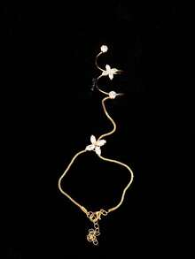 1pc Butterfly Tassel Bracelet & Ring Set, Luxury Lightweight Decorative Jewelry, Sweet & Chic Style For Party, Date, Mother's Day Gift - Gold - View 4