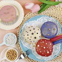1 Set Mixed Size Gold, Pink, White, Blue Pearl Decorative Beads, Suitable For Cake Decoration, DIY Crafts And Party Supplies - Multicolor - View 9