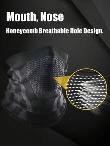Highly Elastic Breathable Unisex Windproof Dust-Proof Knitted Face Mask, Full Neck Coverage, Warm Protective Neck Gaiter For Outdoor Sports, Cycling, Running, Skiing, Camping, Motorcycle, Hiking In Winter - Multicolor - View 8
