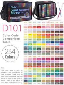 252pcs 234-Color Gel Pens, 168pcs Carrying Bag & 45/72/99pcs Storage Box & 9pcs 28-Color Themes, 0.6mm Student Drawing Neutral Pens, Suitable For Note-Taking, DIY, Layered Painting, Anime Coloring And More, Great Gift For Boys/Girls Students, Back To School & Teacher Rewards - Multicolor - View 11