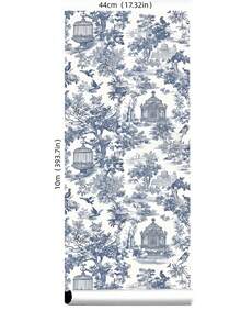 1 Cuộn Giấy Dán Tường Phong Cách Đồng Quê Cổ Điển, Họa Tiết Nhà Xanh, Kích Thước 44 * 300/500/1000cm (17.3 * 118.1/196.8/393.7 Inches), Tự Dính, Chống Thấm Nước và Có Thể Giặt, Có Thể Tháo Gỡ, Thích Hợp Cho Trang Trí Nhà Cửa, Nhà Bếp, Phòng Ngủ, Phòng Khách, Tủ, Tủ Quần Áo, Bàn, Sử Dụng Được Suốt Bốn Mùa - 1PC - Xem 9