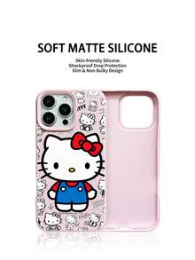 Ốp điện thoại Sanrio màu hồng, phù hợp cho nữ, chống trượt, chống rơi, chống bám vân tay. Tương thích với iPhone 17, 17Air, 17pro, 17promax, 11, 12, 13, 14, 15, 16pro, 16promax, 14Plus, 15Plus, 16Plus, 16pro, 15promax. - Hồng - Xem 2