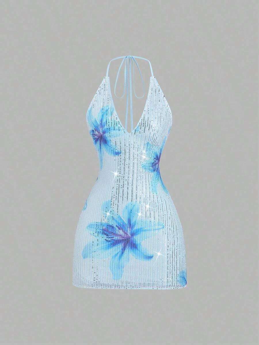 Women Midi Dresses - 藍色的 - 查看 1