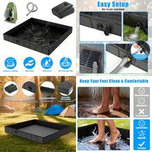 Foldable Camping Shower Pan, 41" Portable Shower Base With Drainage Pipe, Collapsible Outdoor Shower Tub For Camping, RV, Hiking, Indoor And Outdoor Use - As Pic - View 2