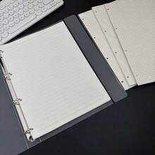 Sổ tay bìa cứng A4, tự làm 45 tờ giấy trắng/có dòng kẻ/có ô vuông/có chấm, sổ tay rời, mùa tựu trường - Nhiều màu - Xem 3