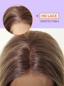 Tóc giả ren phía trước 18 inch 13*4, màu ombre từ chân tóc tối sang xám bạc, tóc tổng hợp gợn sóng nhẹ, sợi chịu nhiệt, phù hợp cho sử dụng hàng ngày, đi làm, đi học, hẹn hò, sinh nhật, Halloween, Giáng sinh, Lễ Tạ ơn, lễ hội âm nhạc, quà tặng phong cách Y2K, chị gái, mẹ, bạn gái, trông tự nhiên, không cần keo, không cần cắt tỉa, không cần tẩy màu, dễ buộc, tóc giả ren phía trước gợn sóng ombre dài ngang vai thời trang dành cho nữ - Màu vàng - Xem 10