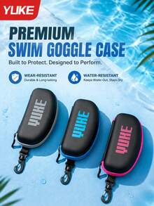 YUKE Hard Shell Swim Goggles Case, Waterproof Protective Storage Box With Carabiner, Portable Travel Organizer For Pool Beach Swimming Accessories - Multicolor - View 2