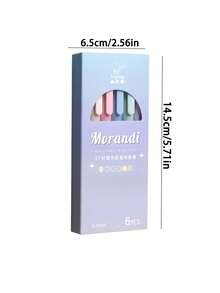6支裝可伸縮彩色可愛水性筆 快乾墨水 0.5mm細筆尖 唯美文具 適合手帳記錄與筆記 可可愛辦公室與學校用品 6支組（奶油色）開學季 - 多色針管款 - 查看 3