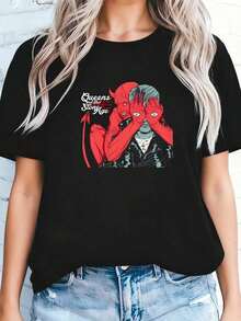 1 Piece T-Shirt QUEENS GIRL NY NEW YORK Funny City Home Roots Gift 180g 100% Cotton - Black 1 - View 2