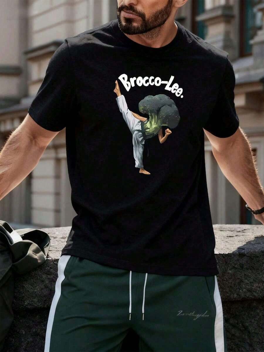 Graphic Tees Men Summer Collection Camisetas Para Hombres Style Summer Outfit, Father's Day Graduation Independence Day, For Men - Black - View 1