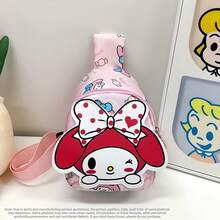 Sanrio Hello Kitty Crossbody Bag 1pc - Multi-Layer Design, Large Capacity, Made Of Durable Nylon Material. This Multi-Functional Crossbody Bag/Cute Cartoon Sports Bag/Shoulder Bag/Mini Backpack/Storage Bag Is Suitable For Daily Commute. It's An Excellent Birthday Gift For Her. - View 14