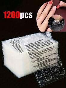 1200 piezas/50 hojas Pegatinas de uñas de gel de gelatina, pegatinas de uñas ultra delgadas, adhesivo transparente de doble cara, reutilizables, para decoración de arte de uñas, adecuadas para uñas postizas, hojas de pegatinas para uñas, pegatinas de uñas DIY - Verde militar - Ver 1