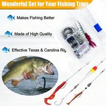 108件鱒魚/梭魚/鱸魚多種餌釣魚組，多層專業釣具盒，適用於所有水層，淡水與鹹水 - 組合一 - 查看 4
