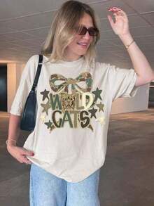 Conjuntos de Verano Minimalistas Modernos para Mujer, Camiseta Cardinal para el Día del Partido _ Camiseta con Gráfico de la Mascota RedBird con Gafas de Sol _ Camiseta Escolar para Mujer, Conjuntos de Verano para Mujer, Tops de Verano, Casual para el Día a Día - Blanco - Ver 7