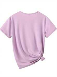 New Women's Casual T-Shirt 2026 With Cat And Book Print - "Life Is Better With Cats And Books" Design, Soft And Stretchy Crew Neck, Comfortable For All Seasons, Machine Washable, Ideal For Everyday Wear, Cozy Style, A Must-Have For Book Lovers, Comfortable And Breathable Fabric. MUGY - 紫色 - 查看 3