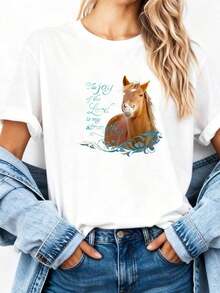 1 pieza Camiseta con diseño gráfico provocador de la señal de la mano para hacer el amor, 180g, 100% algodón - Blanco 3 - Ver 3