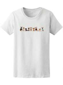 Camiseta de Mujer con Nueve Lindos Perros Chihuahua -Imagen de Shutterstock, Talla Grande para Mujer - Blanco - Ver 5