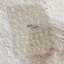 Película protectora de lente con elementos minimalistas de estrella 17 Series, película protectora de lente de cámara con láser de estrella de dopamina colorido para decoración diaria DIY, película protectora de cámara, regalo del Día de la Madre - Multicolor - Ver 12