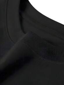 Camiseta de manga corta extra grande y grande para mujer con estampado gráfico de chica anime, cuello redondo, corte regular, camiseta casual, cómoda para usar en todas las estaciones,  promocional, camisa elegante y con estilo para mujer, 100% - Negro - Ver 3