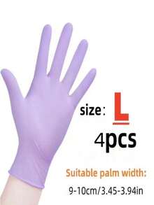 100 chiếc găng tay nitrile cao cấp dùng một lần, màu tím, dùng để lau dọn nhà cửa, chăm sóc tóc và móng, tắm cho thú cưng, làm đồ thủ công, vệ sinh nhà bếp và phòng tắm (Không có hộp đóng gói) - A - Xem 8