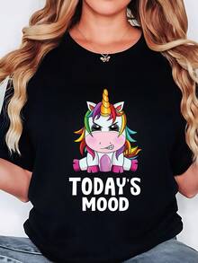 Talla Grande - Talla Grande - Ropa de Mujer Talla Grande 0 8XL, Camiseta de Manga Corta Transpirable y Suave para la Piel, Versión Coreana Básica Holgada, Top Casual de Primavera y Otoño para el Trabajo Diario - Negro - Ver 1