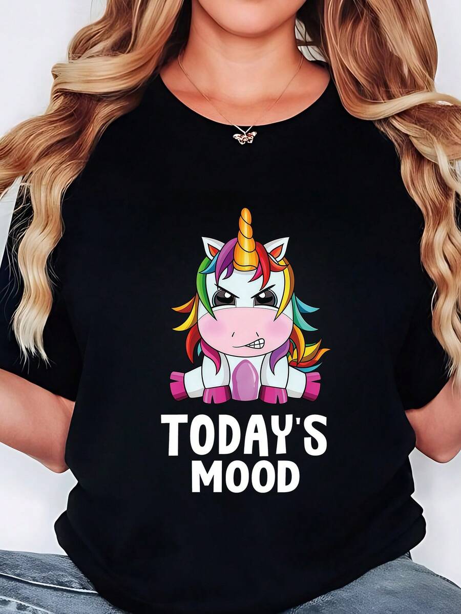 Talla Grande - Talla Grande - Ropa de Mujer Talla Grande 0 8XL, Camiseta de Manga Corta Transpirable y Suave para la Piel, Versión Coreana Básica Holgada, Top Casual de Primavera y Otoño para el Trabajo Diario - Negro - Ver 1