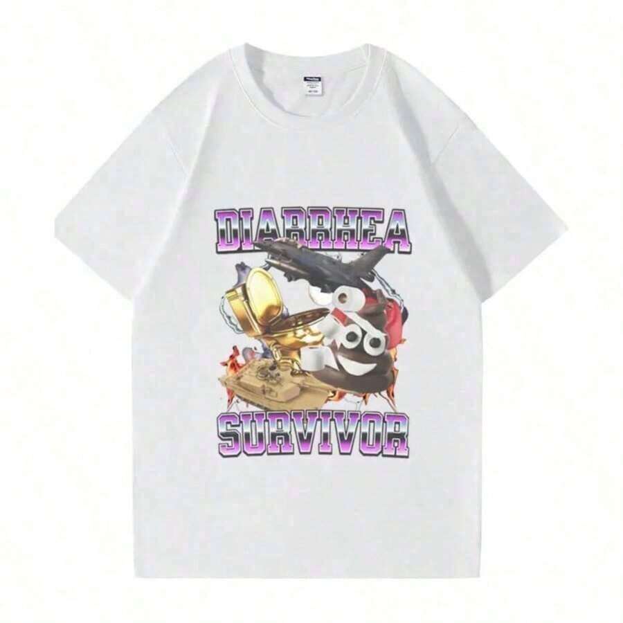 Women's Funny California Los Angeles Letter Print T-Shirt, Fashionable Round Neck Short Sleeve T-Shirt, Plus Size Casual Tee, Summer Clothes For Women, 100% Cotton - 白色 12 - 查看 1