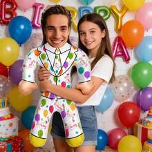 1pc Customized Inflatable Blow Mold, Personalized Face Inflatable Blow Mold, Gift For Her/Him, Party Decoration, Birthday, Special Occasion - Multicolor - View 7
