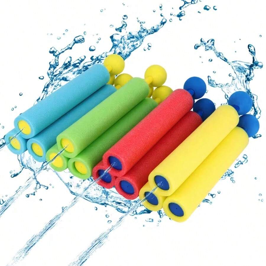 1 Set 1 pieza Pistola de agua de colores de verano, mini pistola de agua de espuma para adolescentes, juego de agua para exteriores, fiesta en la piscina o playa (color aleatorio, estilo de color aleatorio)