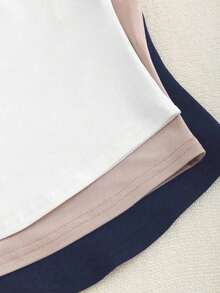 Top sin mangas de unicolor con cuello, uso casual diario para mujer - Multicolor 4 - Ver 6
