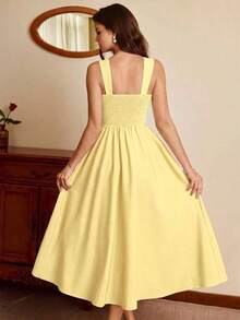 xheVintamour Vestido elegante vintage de mujer con bolsillos, vestido con corpiño, dobladillo con volantes florales, vestido casual de vacaciones y fiestas, vestido de invierno, ropa de invierno para mujer, vestido de invierno para mujer, conjunto de verano para mujer, conjunto de Navidad para mujer, vestido de Navidad, vestido de fiesta de Navidad, vestido de Año Nuevo, vestidos de Año Nuevo para mujer, conjunto de Año Nuevo para mujer, ropa de Año Nuevo, vestidos elegantes para fiestas, vestidos elegantes de fiesta, vestidos elegantes para mujerxhe - Amarillo - Ver 7