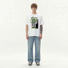 Boy Camiseta De Manga Corta Para Hombre De AlgodóN Puro, Nuevo Modelo De Verano 2026, Elegante Y A La Moda Con Estampado De Letras. - Blanco - Ver 5