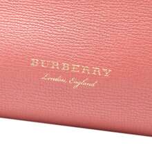 Authenticated Burberry PRE-OWNED Medium Bicolor Leather And House Check Banner Satchel Bag - Hồng - Xem 3