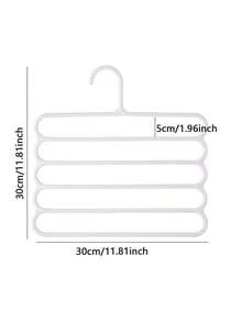5pcs High Quality 5-Tier Plastic Clothes Hanger, Garment Organizer Rack, Drying Rack, Clothing Storage Accessory, Suitable For Organizing Pants, Scarves, Ties And Other Long Garments, Essential For Home And Travel - Multicolor - View 4