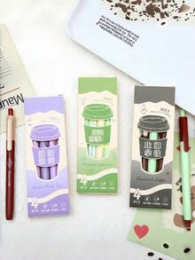 Bộ 4 bút bi bấm trơn tru, chất lượng cao, chủ đề trà sữa, thích hợp cho học sinh, trường học, văn phòng, làm quà tặng, đồ dùng cần thiết cho năm học mới. - Bộ - Xem 7